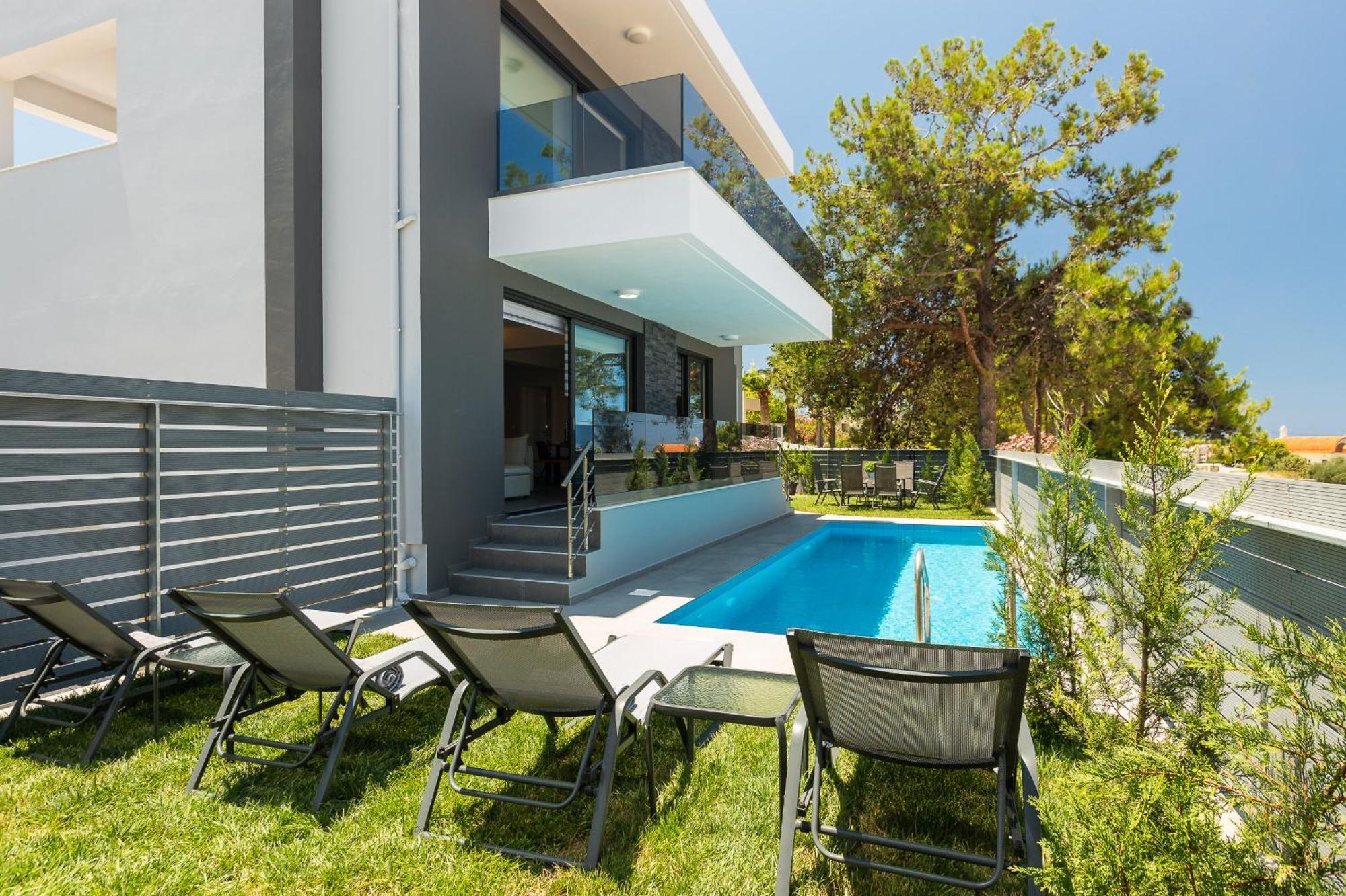 Nisos Villa, Pool & Heated Spawhirlpool, Walking To Beach, By Thinkvilla Sfakaki Exterior photo