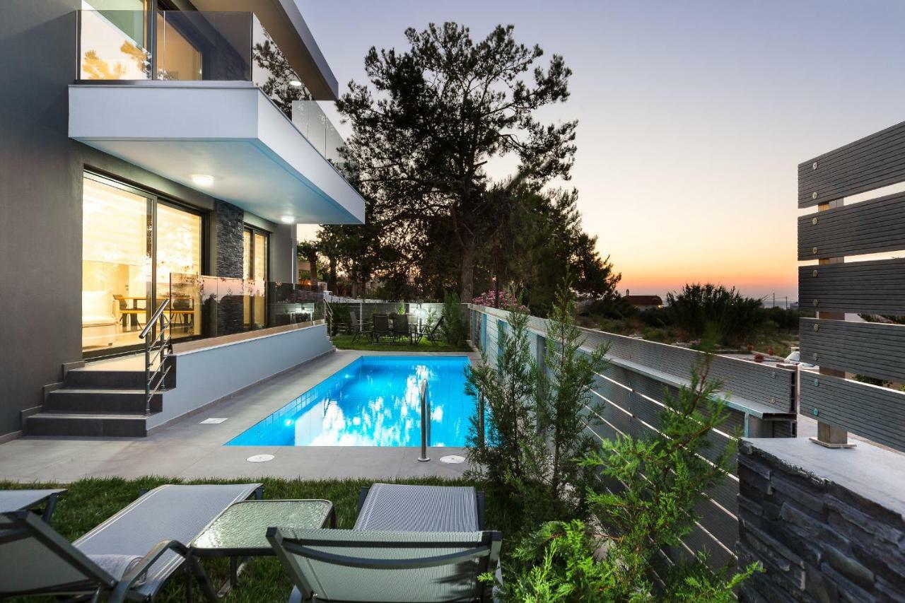 Nisos Villa, Pool & Heated Spawhirlpool, Walking To Beach, By Thinkvilla Sfakaki Exterior photo